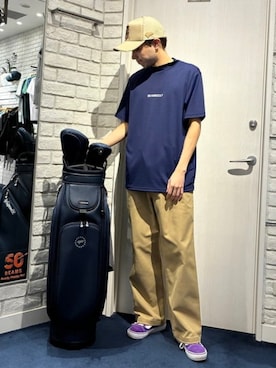「BEAMS GOLF（ビームスゴルフ）のアイテム」を使った、BEAMS GOLFさん（メンズ・166cm）の夏コーディネート