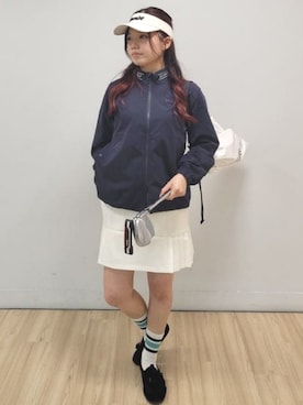 「BEAMS GOLF（ビームスゴルフ）のアイテム」を使った、BEAMS GOLFさん（レディース・153cm）の秋コーディネート