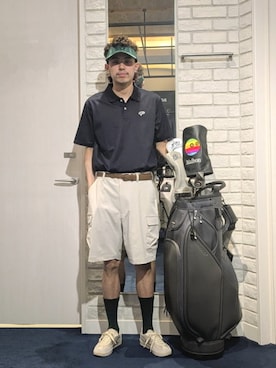 「BEAMS GOLF（ビームスゴルフ）のアイテム」を使った、BEAMS GOLFさん（メンズ・166cm）の夏コーディネート