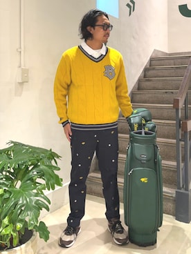 「アイテム（アウトドア/スポーツ）」を使った、BEAMS GOLFさん（メンズ・180cm）の秋コーディネート