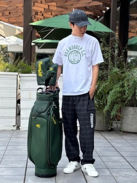 「アイテム（ゴルフグッズ）」を使った、BEAMS GOLFさん（メンズ・172cm）の夏コーディネート