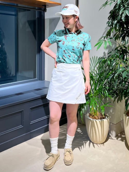 ポロシャツ ポロ 「WOMEN」ORANGE LABEL / マーブルプリント ポロシャツ レディース BEAMS GOLF ポロシャツ ポロ 「WOMEN」ORANGE LABEL / マーブル