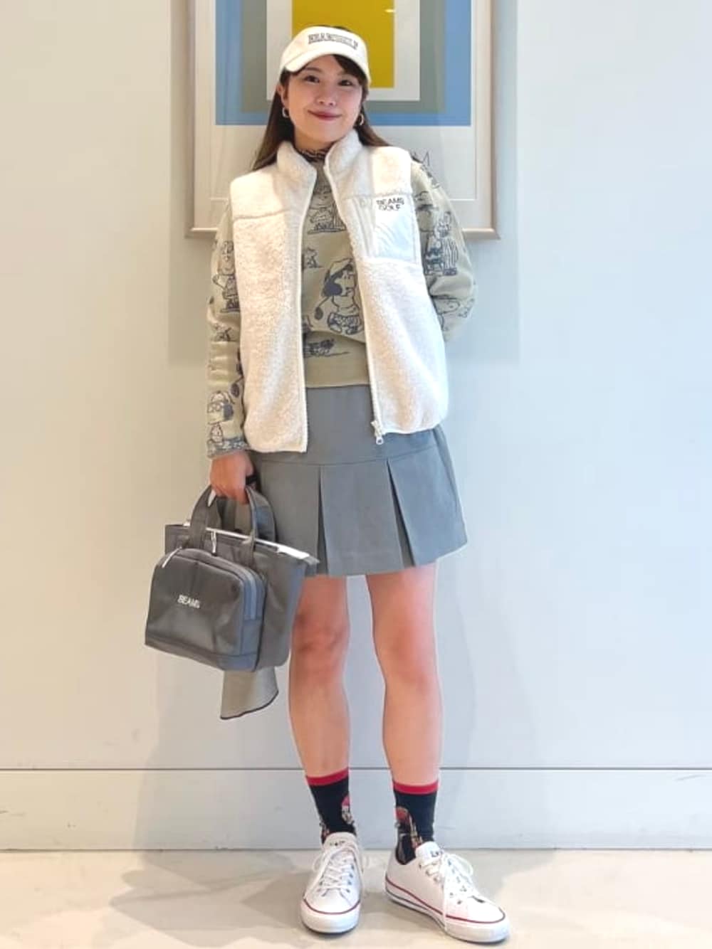 スカート（グレー系）を使った「ゴルフウェア」の人気ファッション