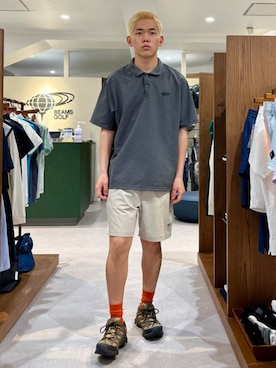「BEAMS GOLF（ビームスゴルフ）のアイテム」を使った、BEAMS GOLFさん（メンズ・172cm）の夏コーディネート