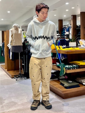 「アイテム（チノパンツ）」を使った、BEAMS GOLFさん（メンズ・172cm）の秋コーディネート