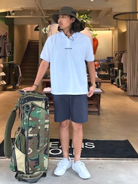 「BEAMS GOLF（ビームスゴルフ）のアイテム」を使った、BEAMS GOLFさん（メンズ・180cm）の夏コーディネート