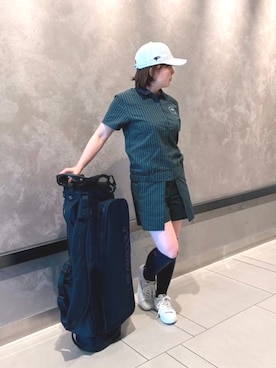 「BEAMS GOLF（ビームスゴルフ）のアイテム」を使った、BEAMS GOLFさん（レディース・153cm）の夏コーディネート