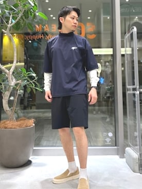 「BEAMS GOLF（ビームスゴルフ）のアイテム」を使った、BEAMS GOLFさん（メンズ・173cm）の夏コーディネート