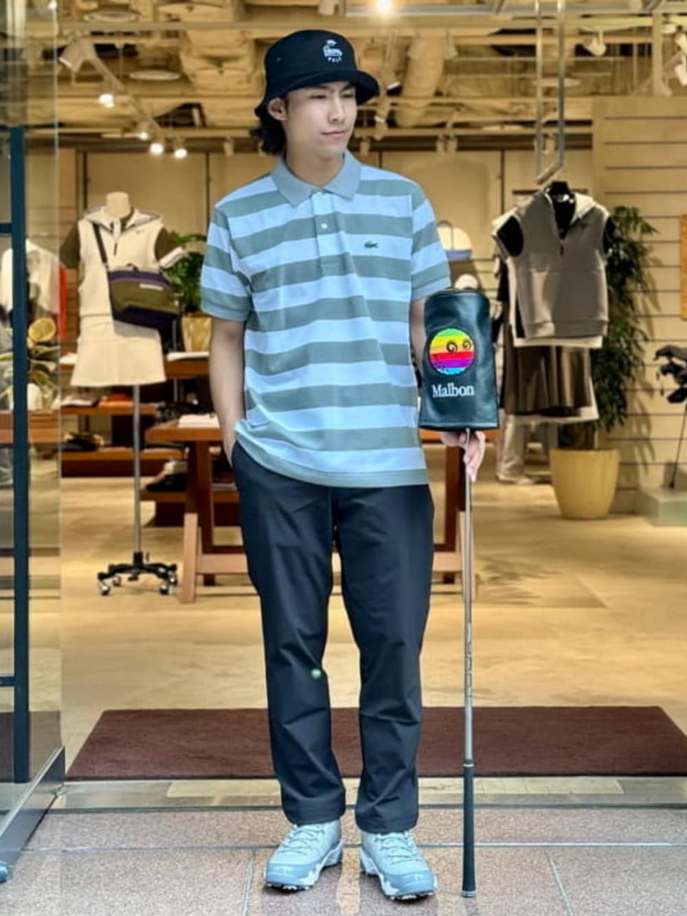 LACOSTE ビームスゴルフコラボ　グレー ポロシャツ LACOSTE（ラコステ）の「〈MEN〉Lacoste for BEAMS GOLF / 別注
