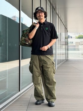 「BEAMS GOLF（ビームスゴルフ）のアイテム」を使った、BEAMS GOLFさん（メンズ・185cm）の夏コーディネート