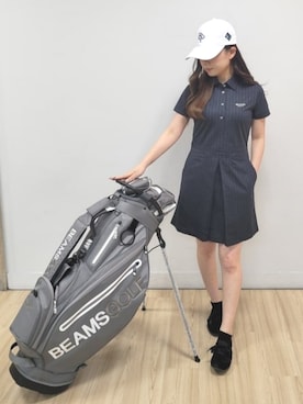 「BEAMS GOLF（ビームスゴルフ）のアイテム」を使った、BEAMS GOLFさん（レディース・153cm）の夏コーディネート
