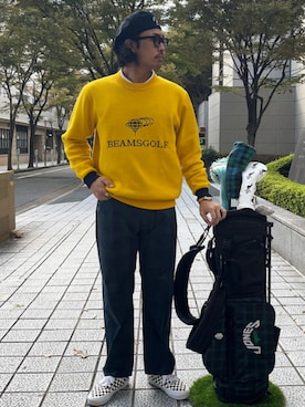 「アイテム（アウトドア/スポーツ）」を使った、BEAMS GOLFさん（メンズ・180cm）の秋コーディネート