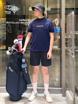 「BEAMS GOLF（ビームスゴルフ）のアイテム」を使った、BEAMS GOLFさん（メンズ・176cm）の夏コーディネート