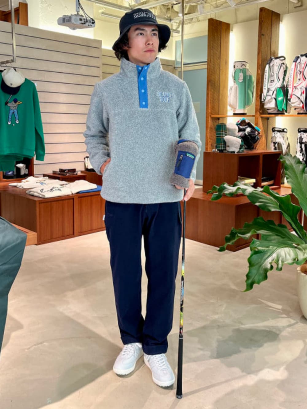 【値下げ】BeamsGolf スウェットあったかボア L・M セット　グレー 値下げ】BeamsGolf スウェットあったかボア L・M セット グレー