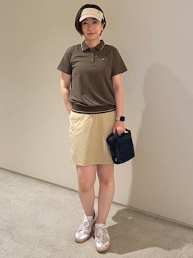 「BEAMS GOLF（ビームスゴルフ）のアイテム」を使った、BEAMS GOLFさん（レディース・162cm）の夏コーディネート
