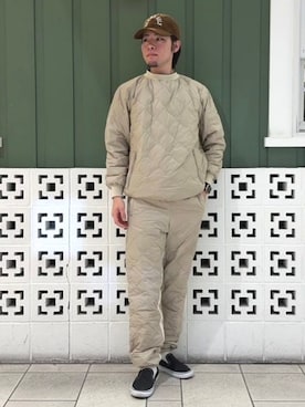 「アイテム（キャップ）」を使った、BEAMS GOLFさん（メンズ・172cm）の冬コーディネート