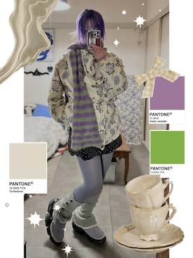 「Tabio（タビオ）のアイテム」を使った、Nehanさん（レディース・159cm）の冬コーディネート