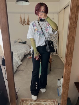 「BEAMS（ビームス）のアイテム（ショルダーバッグ）」を使った、Nehanさん（レディース・159cm）の夏コーディネート