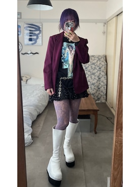 「Burner（バーナー）のアイテム」を使った、Nehanさん（レディース・159cm）の冬コーディネート