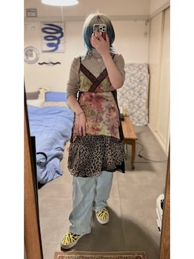 「UNIF（ユニフ）のアイテム（パンツ）」を使った、Nehanさん（レディース・159cm）の夏コーディネート