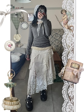 「Mayree（メイリー）のアイテム」を使った、Nehanさん（レディース・159cm）の秋コーディネート