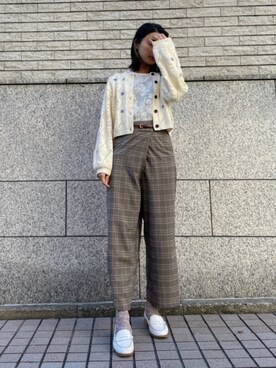 「ing（イング）のアイテム」を使った、宮路 あかねさん（レディース・166cm）の冬コーディネート