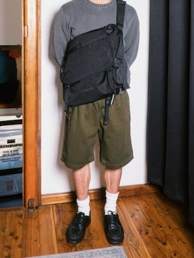 「Gramicci（グラミチ）のアイテム」を使った、rooptokyokkさん（メンズ・173cm）の春コーディネート