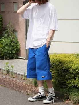 「ROOPTOKYO（ループトウキョウ）のハイグレードコットン 5.6oz 丸胴 半袖Ｔシャツ ユニセックス/クルーネック/無地T 2026年春夏（Tシャツ/カットソー、ブラック系）」を使った、rooptokyokkさん（メンズ・173cm）の春コーディネート