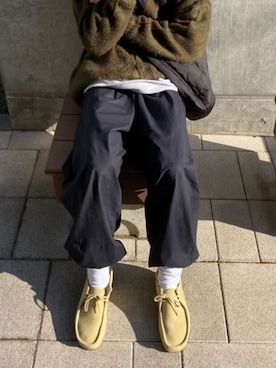 「GILDAN（ギルダン）のGILDAN/ギルダン 5.3oz プレミアムコットン 半袖無地Tシャツ 2026年春夏（Tシャツ/カットソー、ホワイト系）」を使った、rooptokyokkさん（メンズ・173cm）の春コーディネート