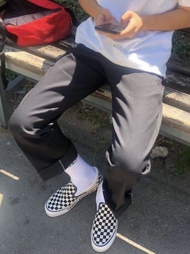 「GILDAN（ギルダン）のアイテム」を使った、rooptokyokkさん（メンズ・173cm）の春コーディネート