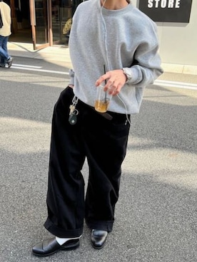「GILDAN（ギルダン）のアイテム（スウェット）」を使った、rooptokyokkさん（メンズ・173cm）の春コーディネート