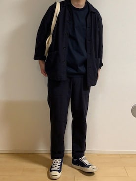 「Dickies（ディッキーズ）の【お気に入り数11万人突破】Dickies/ディッキーズ THE ORIGINAL FIT 874 TCツイル センタープレス スケーターパンツ レングス32インチ ワークパンツ イージーパンツ 2026年春夏春服 夏服（チノパンツ、グレー系）」を使った、rooptokyokkさん（メンズ・173cm）の夏コーディネート