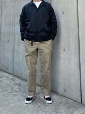「Dickies（ディッキーズ）の【お気に入り数11万人突破】Dickies/ディッキーズ THE ORIGINAL FIT 874 TCツイル センタープレス スケーターパンツ レングス32インチ ワークパンツ イージーパンツ 2026年春夏春服 夏服（チノパンツ、グレー系）」を使った、rooptokyokkさん（メンズ・173cm）の夏コーディネート