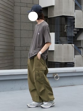 「NIKE（ナイキ）のNIKE/ナイキ CLUB STRUCTURED UV POLY RIPSTOP CAP クラブ ストラクチャード UV キャップ メンズ UVカット 軽量 通気性 アウトドア スポーツ ストリート 2026年 夏 夏服（キャップ、ブラック系）」を使った、rooptokyokkさん（メンズ・173cm）の夏コーディネート