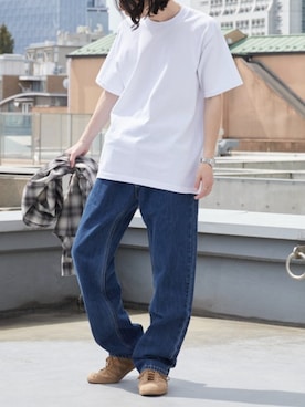 「GILDAN（ギルダン）のアイテム」を使った、rooptokyokkさん（メンズ・173cm）の春コーディネート