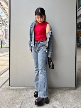 「ESPERANZA（エスペランサ）のアイテム（ブーツ）」を使った、ESPERANZA本部さん（レディース・160cm）の夏コーディネート