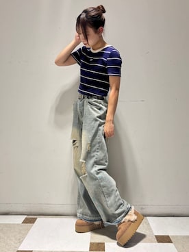 「ファー」｜ESPERANZA本部さん（レディース・160cm）の夏コーディネート