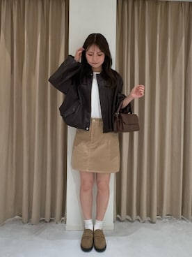 「アイテム（ブルゾン）」を使った、SAKIさん（レディース・153cm・20代）の秋コーディネート
