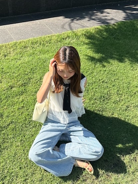 「アイテム（ボストンバッグ）」を使った、SAKIさん（レディース・153cm・20代）の夏コーディネート
