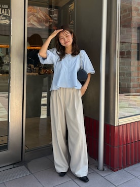 「ブルー x ホワイト」｜SAKIさん（レディース・153cm）の夏コーディネート