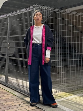 「SHIPS Colors（シップス カラーズ）のアイテム（ネックレス）」を使った、飯田さん（レディース・163cm）の秋コーディネート