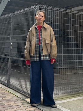 「骨格ナチュラル」｜飯田さん（レディース・163cm）の冬コーディネート