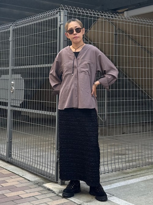 SHIPS Colors:〈手洗い可能〉ワッシャー Vネック ポケット シャツ