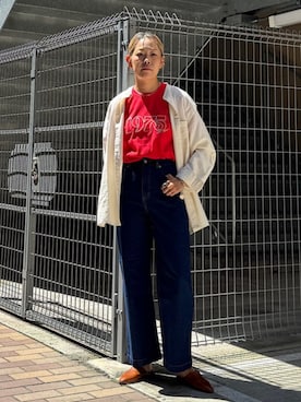 「SHIPS（シップス）のアイテム」を使った、飯田さん（レディース・163cm）の夏コーディネート