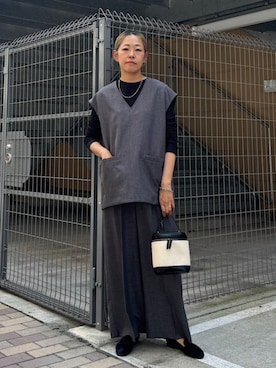 「SHIPS Colors（シップス カラーズ）のアイテム（ネックレス）」を使った、飯田さん（レディース・163cm）の夏コーディネート