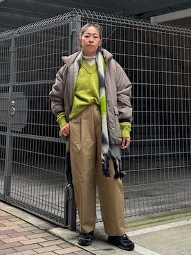 飯田さん(レディース・163cm)の冬コーディネート
