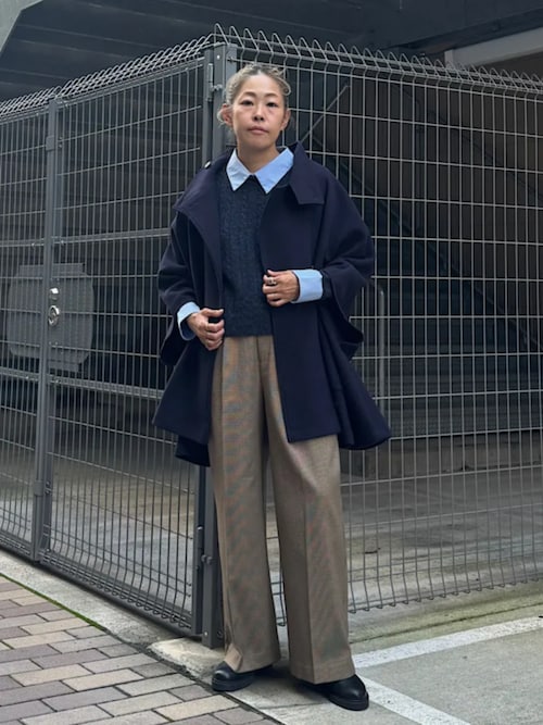 SHIPS Colors:〈手洗い可能〉ジャージー メルトン ポンチョ