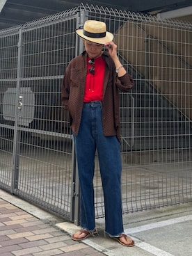 「SHIPS（シップス）のアイテム」を使った、飯田さん（レディース・163cm）の夏コーディネート