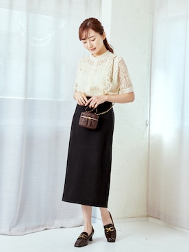 「Lamoa（ラモア）のアイテム」を使った、lamoaさん（レディース・160cm）の夏コーディネート