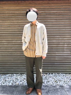 「markaware（マーカウェア）のアイテム（スラックス）」を使った、yu-toさん（メンズ・166cm）の春コーディネート